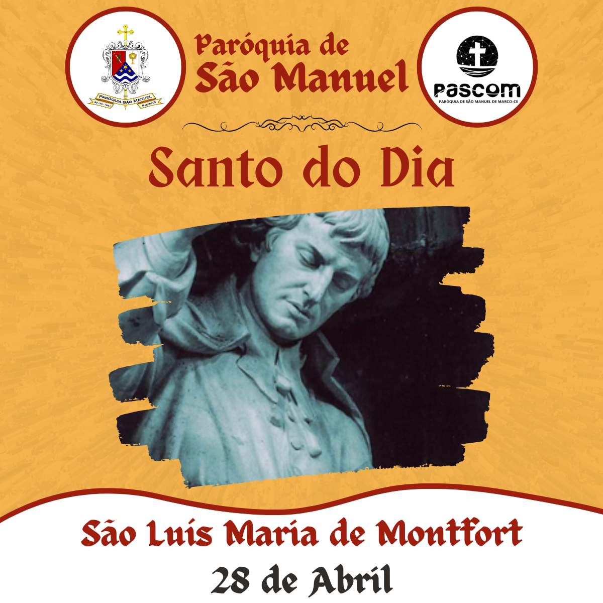 São Luís Maria de Montfort. Créditos: Paróquia de São Manuel