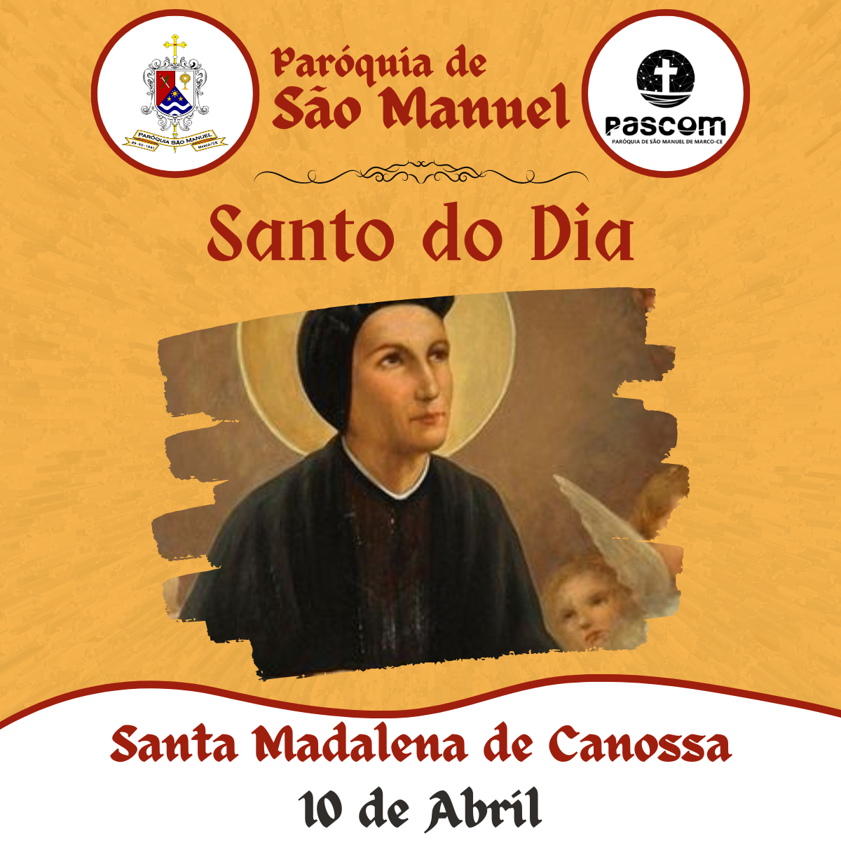 Santa Madalena de Canossa. Créditos: Paróquia de São Manuel