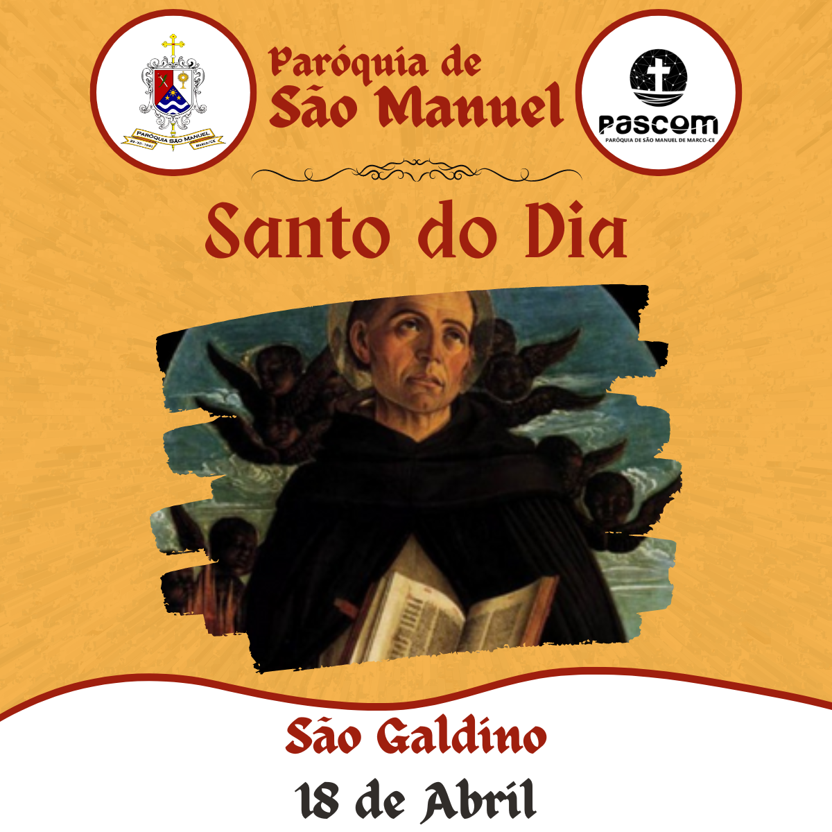 São Galdino. Créditos: Paróquia de São Manuel