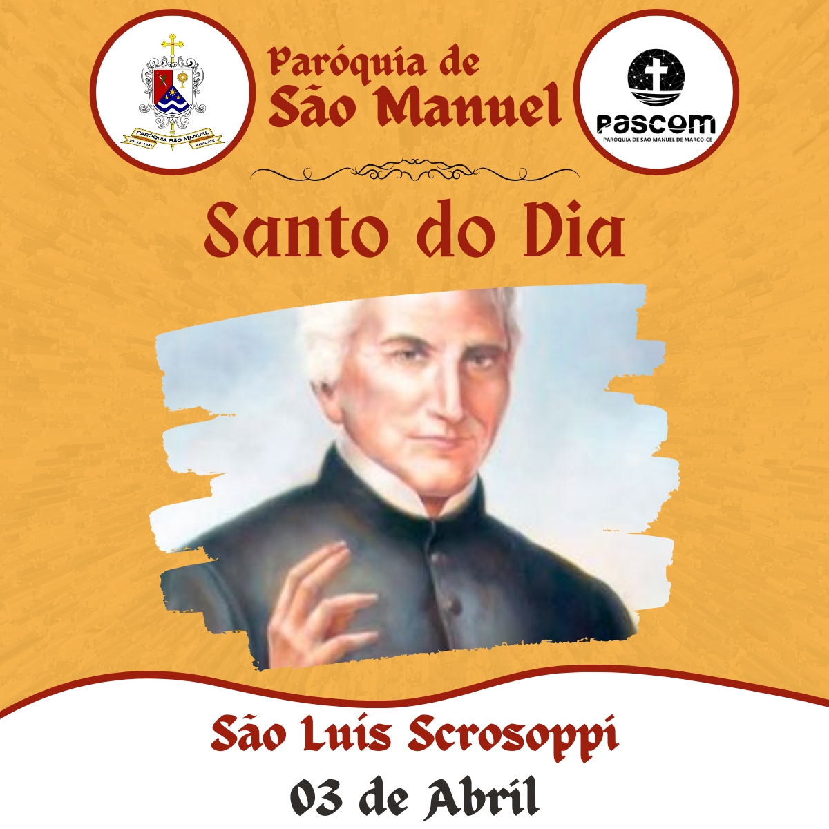 São Luís Scrosoppi. Créditos: Paróquia de São Manuel