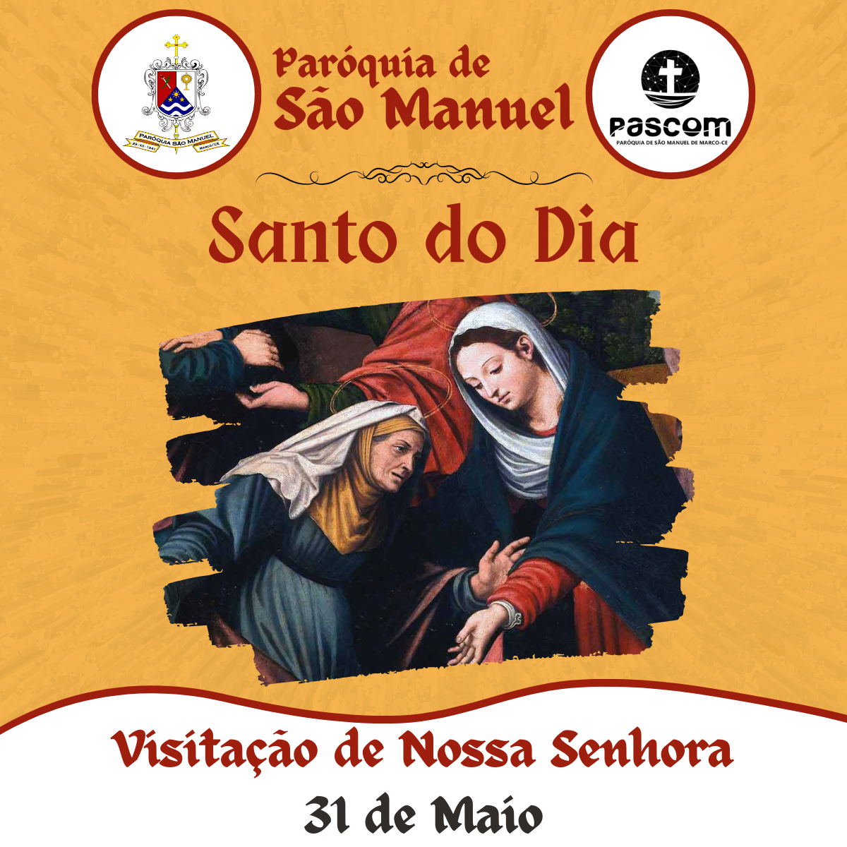 Visitação de Nossa Senhora. Créditos: Paróquia de São Manuel