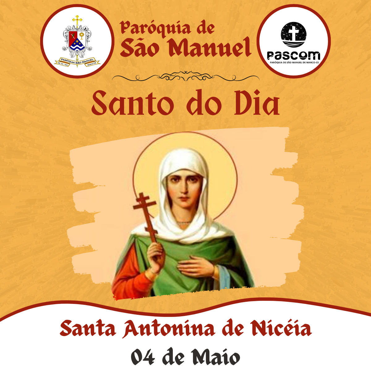 Santa Antonina de Nicéia. Créditos: Paróquia de São Manuel