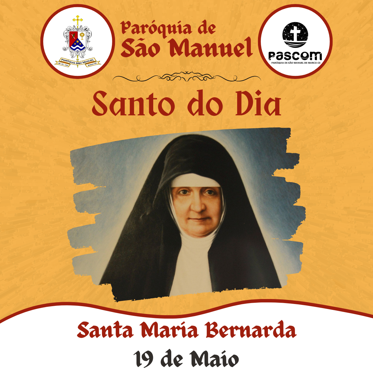 Santa Maria Bernarda. Créditos: Paróquia de São Manuel