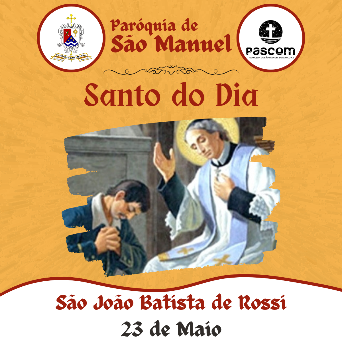 São João Batista de Rossi. Créditos: Paróquia de São Manuel