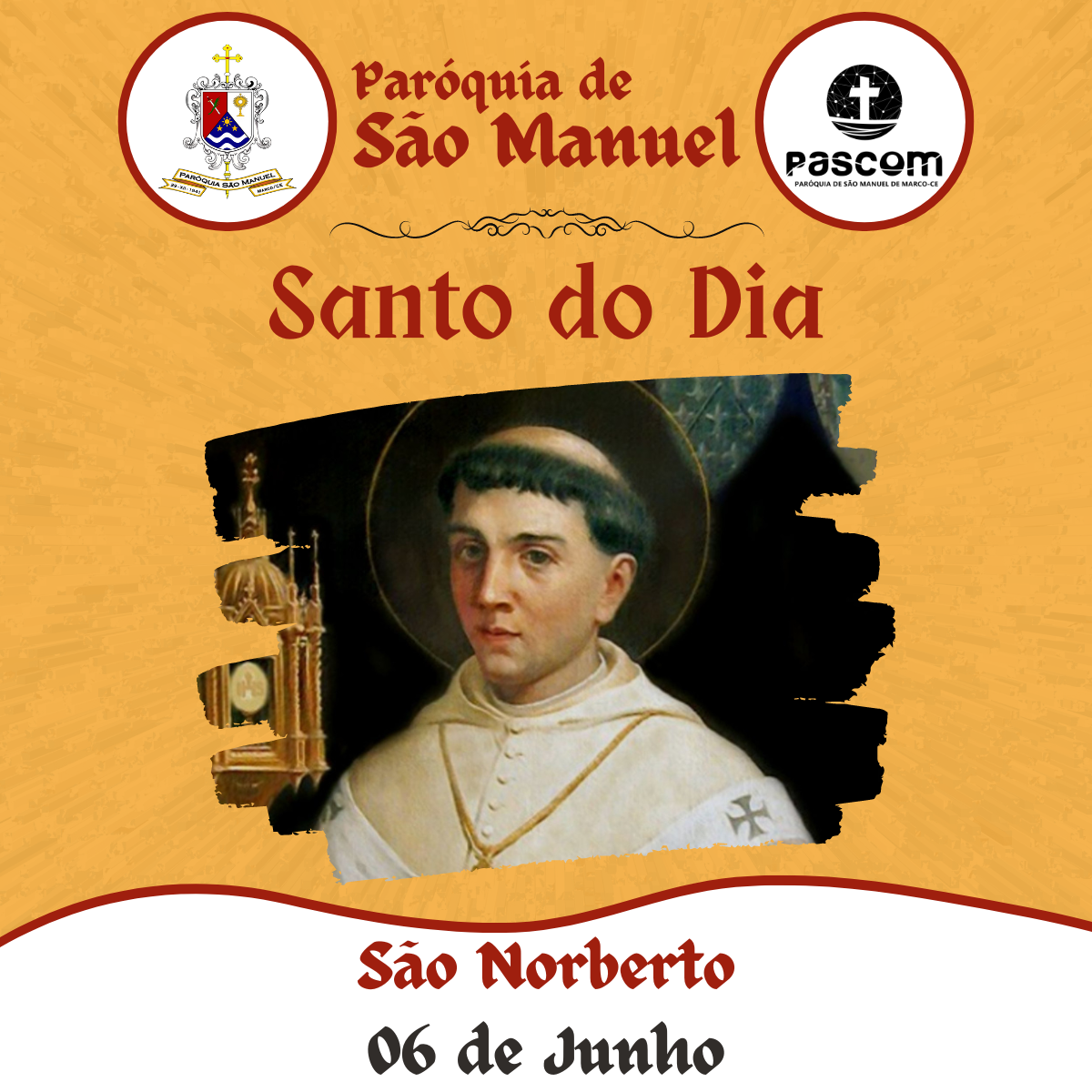 São Norberto. Créditos: Paróquia de São Manuel