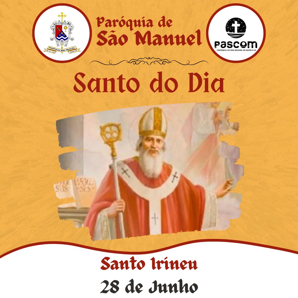 Santo Irineu. Créditos: Paróquia de São Manuel