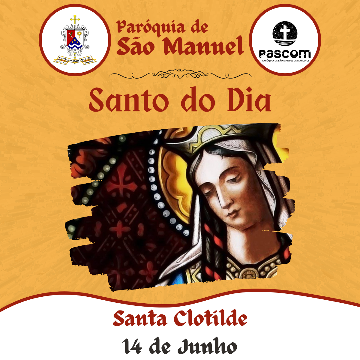 Santa Clotilde. Créditos: Paróquia de São Manuel