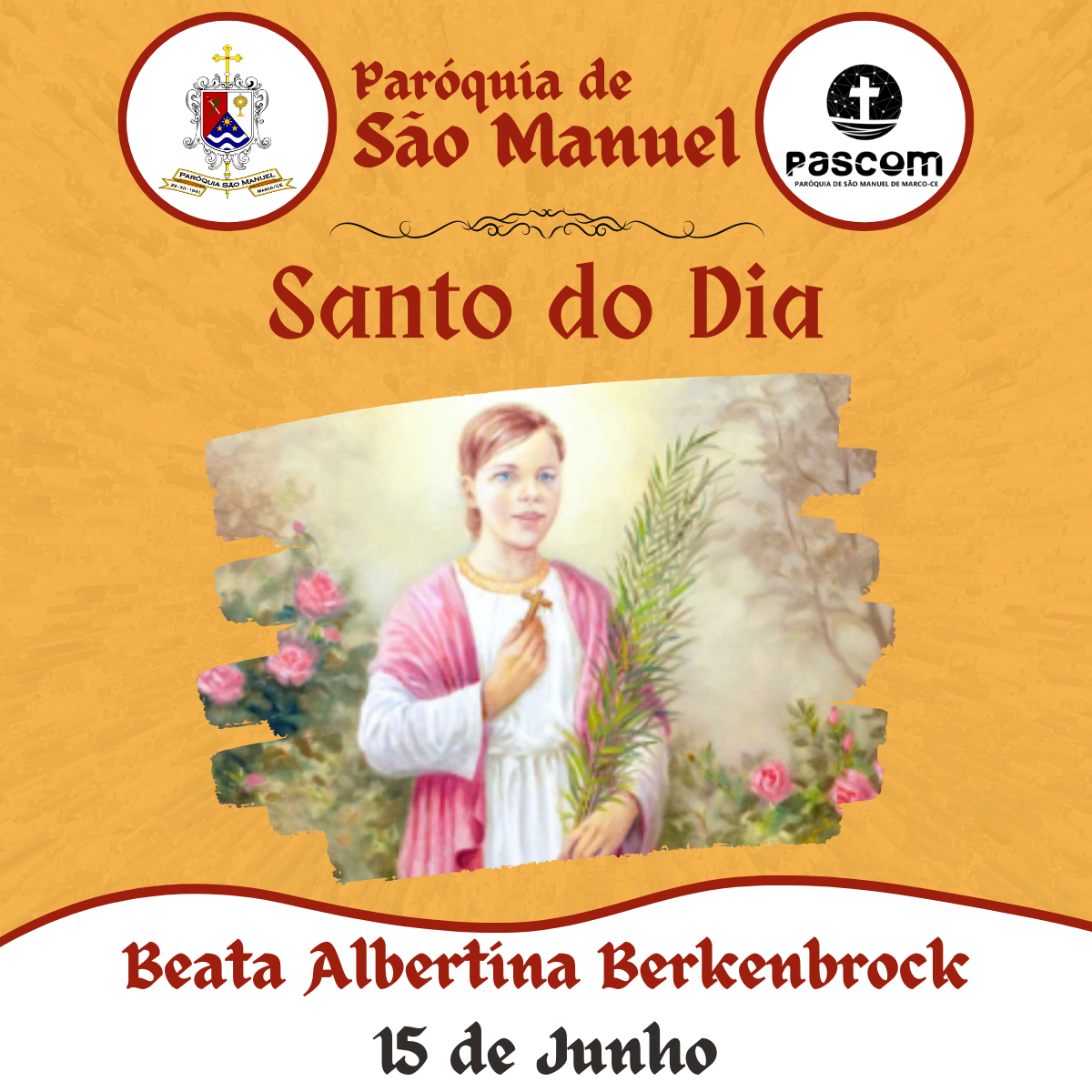 Beata Albertina Berkenbrock. Créditos: Paróquia de São Manuel