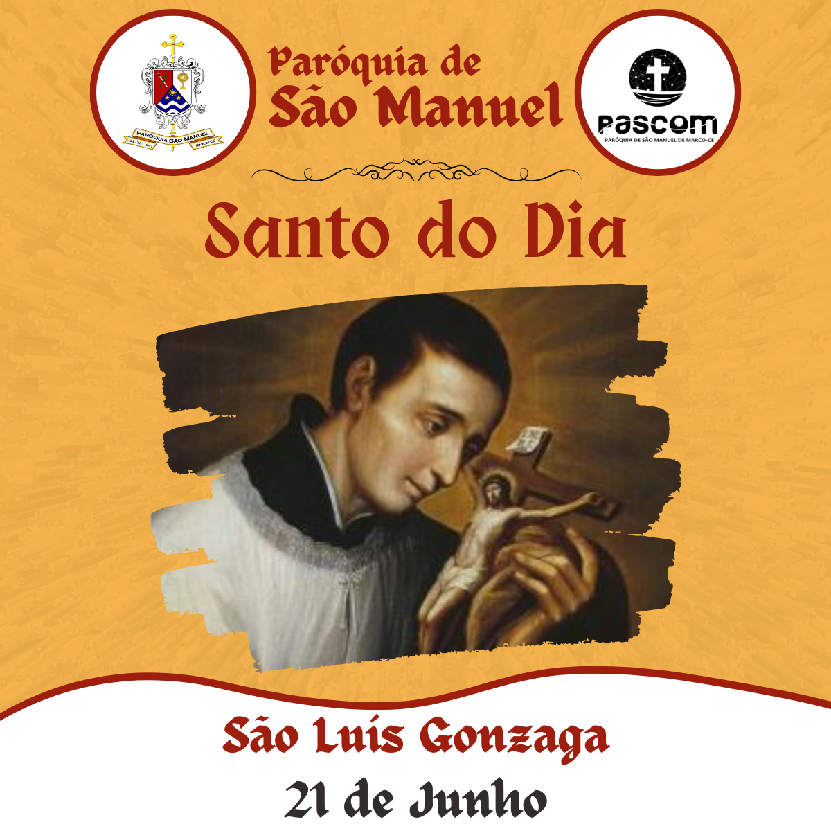 São Luís Gonzaga. Créditos: Paróquia de São Manuel