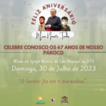 Aniversário Natalício do Mons. Nonato Timbó. Créditos: Paróquia de São Manuel