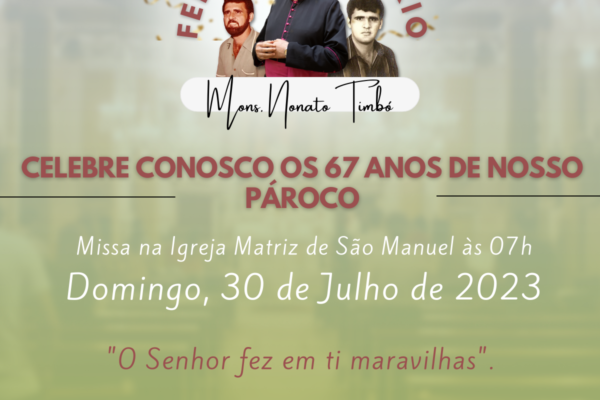 Aniversário Natalício do Mons. Nonato Timbó. Créditos: Paróquia de São Manuel