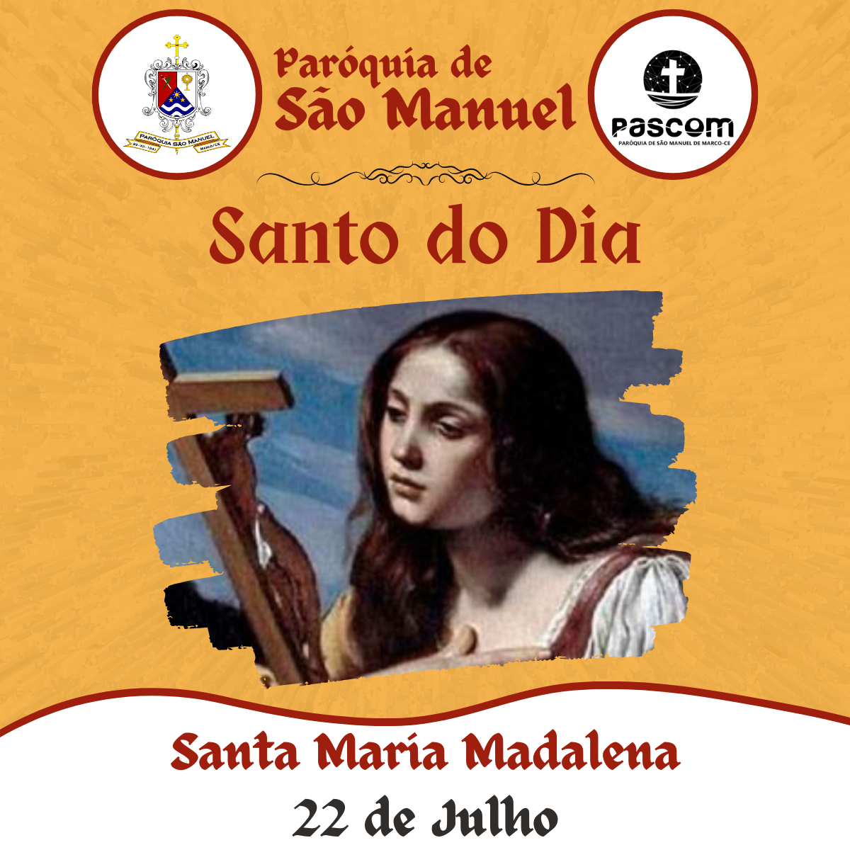 Santa Maria Madalena. Créditos: Paróquia de São Manuel