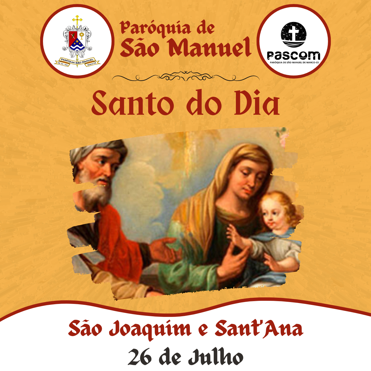 São Joaquim e Sant'Ana. Créditos: Paróquia de São Manuel