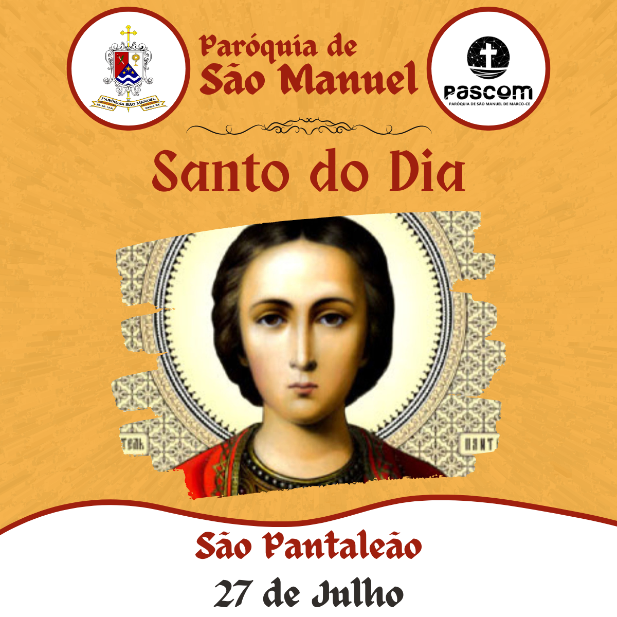 São Pantaleão. Créditos: Paróquia de São Manuel