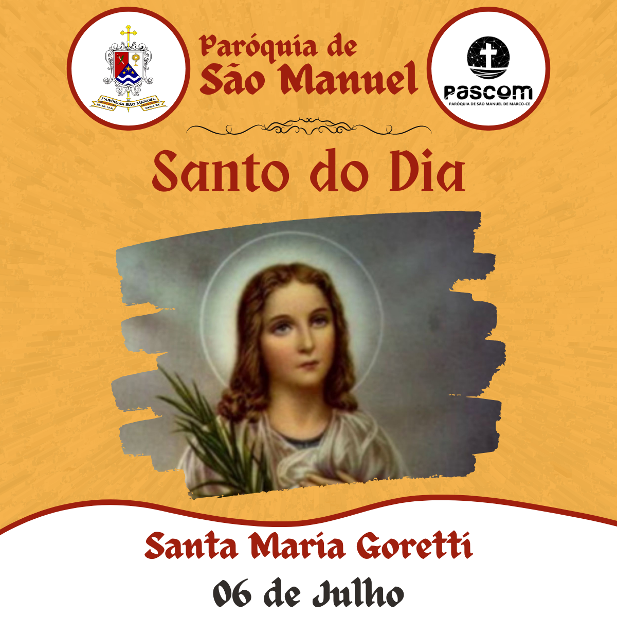 Santa Maria Goretti. Créditos: Paróquia de São Manuel