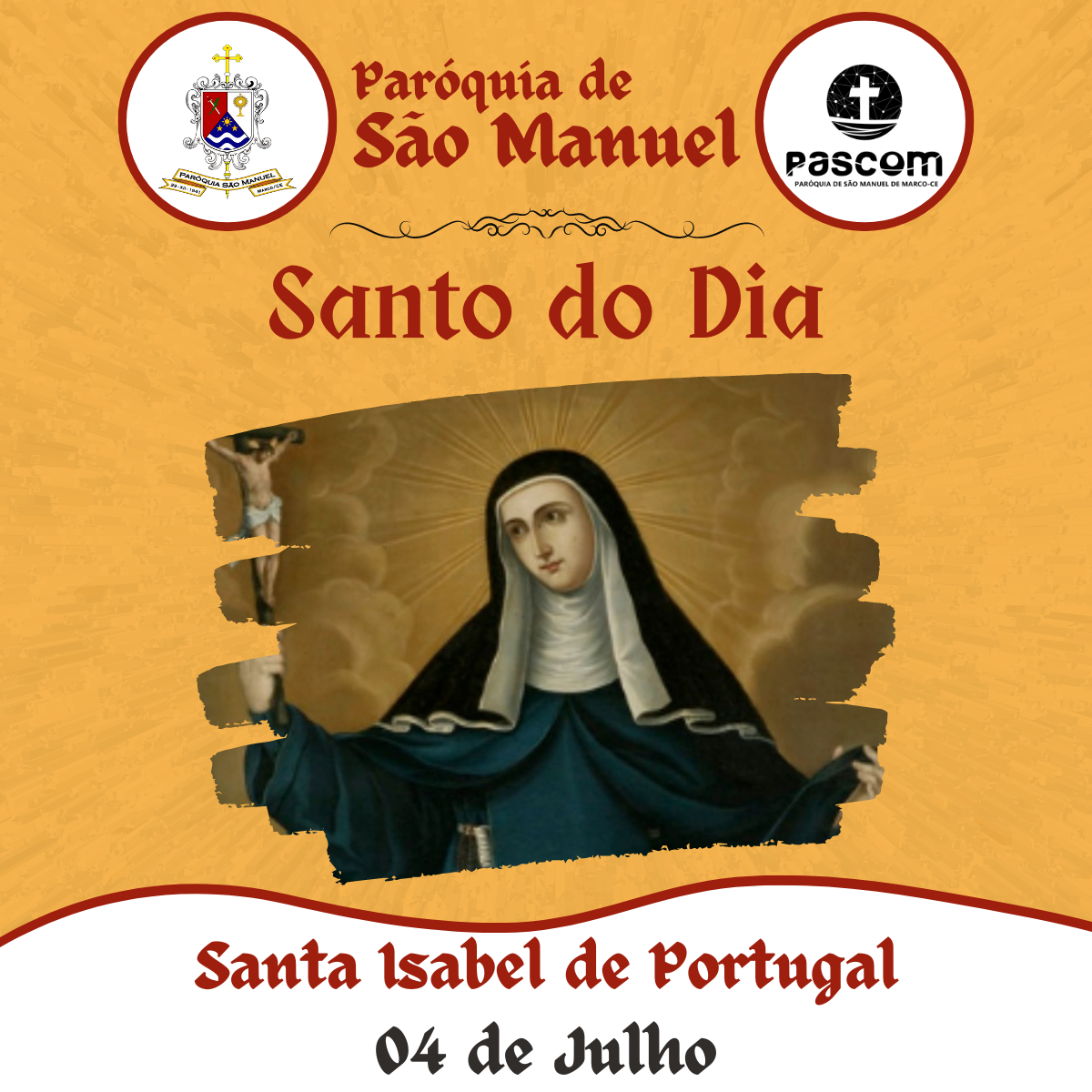 Santa Isabel de Portugal. Créditos: Paróquia de São Manuel