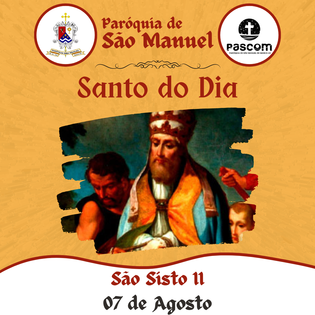 São Sisto II. Créditos: Paróquia de São Manuel