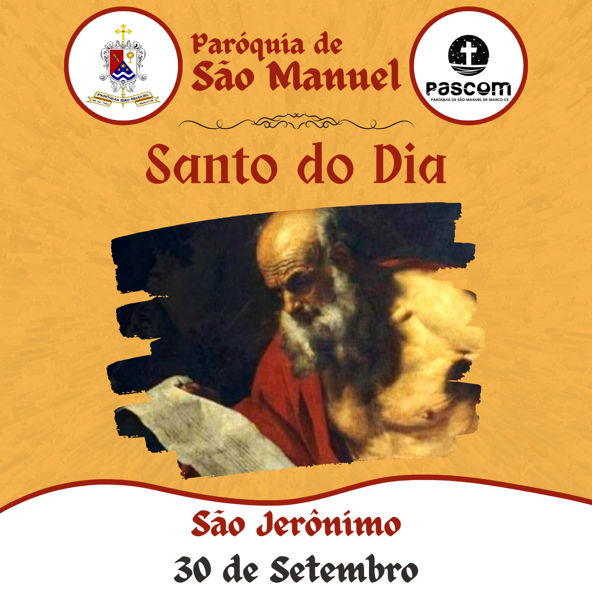 São Jerônimo. Créditos: Paróquia de São Manuel