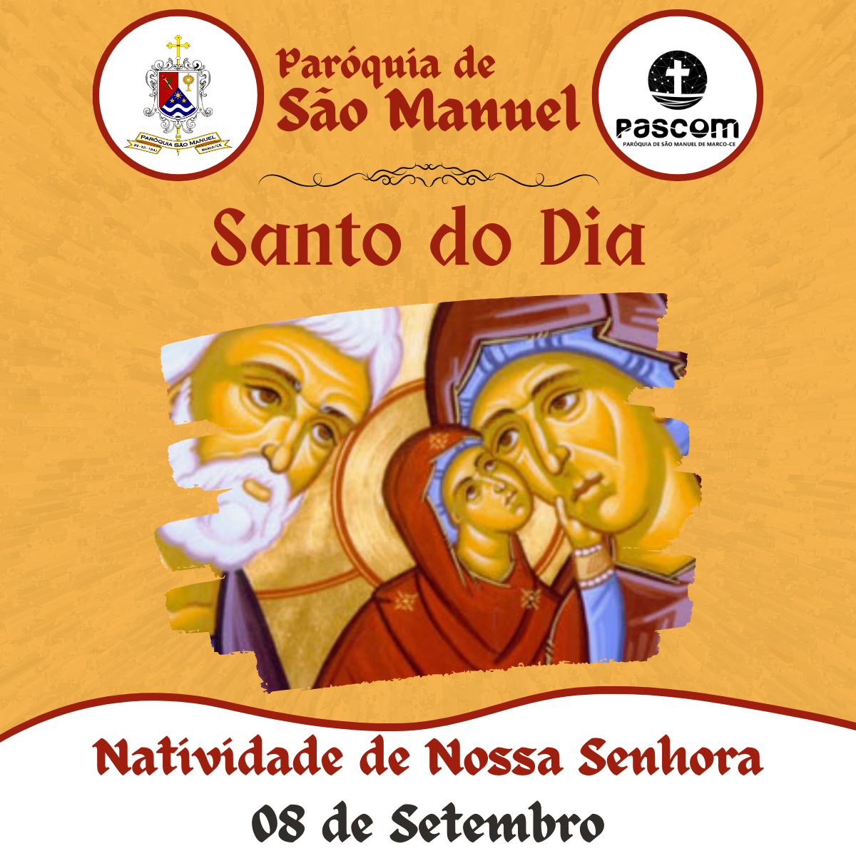 Natividade de Nossa Senhora. Créditos: Paróquia de São Manuel