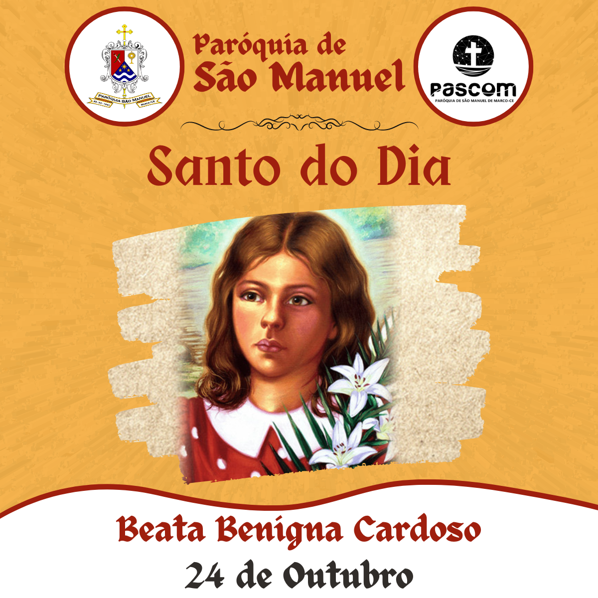 Beata Benigna Cardoso. Créditos: Paróquia de São Manuel