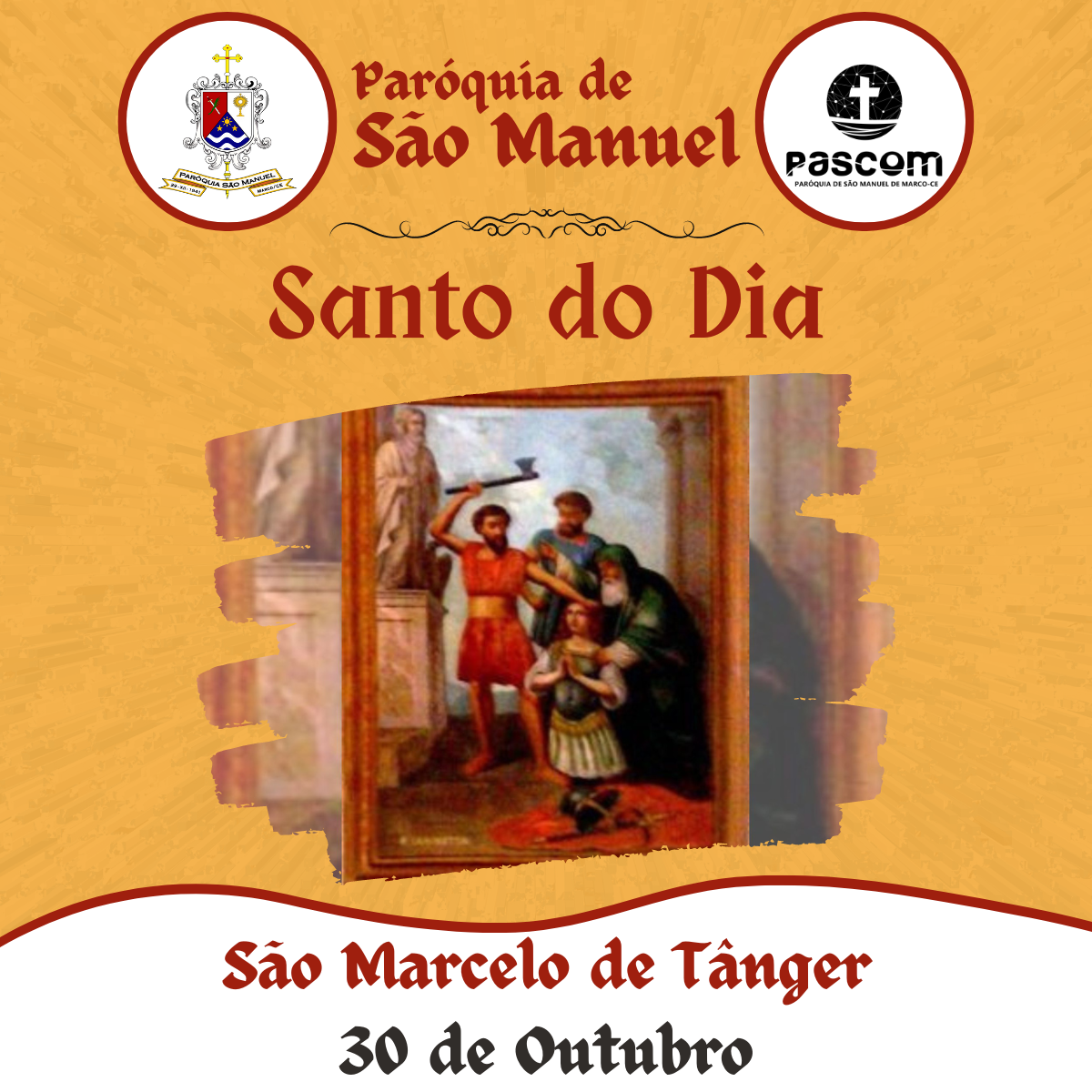 São Marcelo de Tânger. Créditos: Paróquia de São Manuel