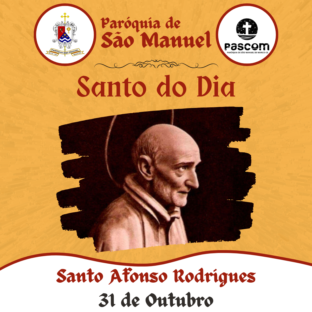 Santo Afonso Rodrigues. Créditos: Paróquia de São Manuel