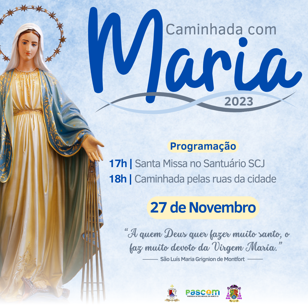 Caminhada com Maria 2023. Créditos: Paróquia de São Manuel