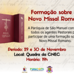 Formação sobre o Novo Missal Romano. Créditos: Paróquia de São Manuel