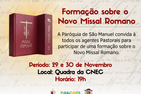 Formação sobre o Novo Missal Romano. Créditos: Paróquia de São Manuel