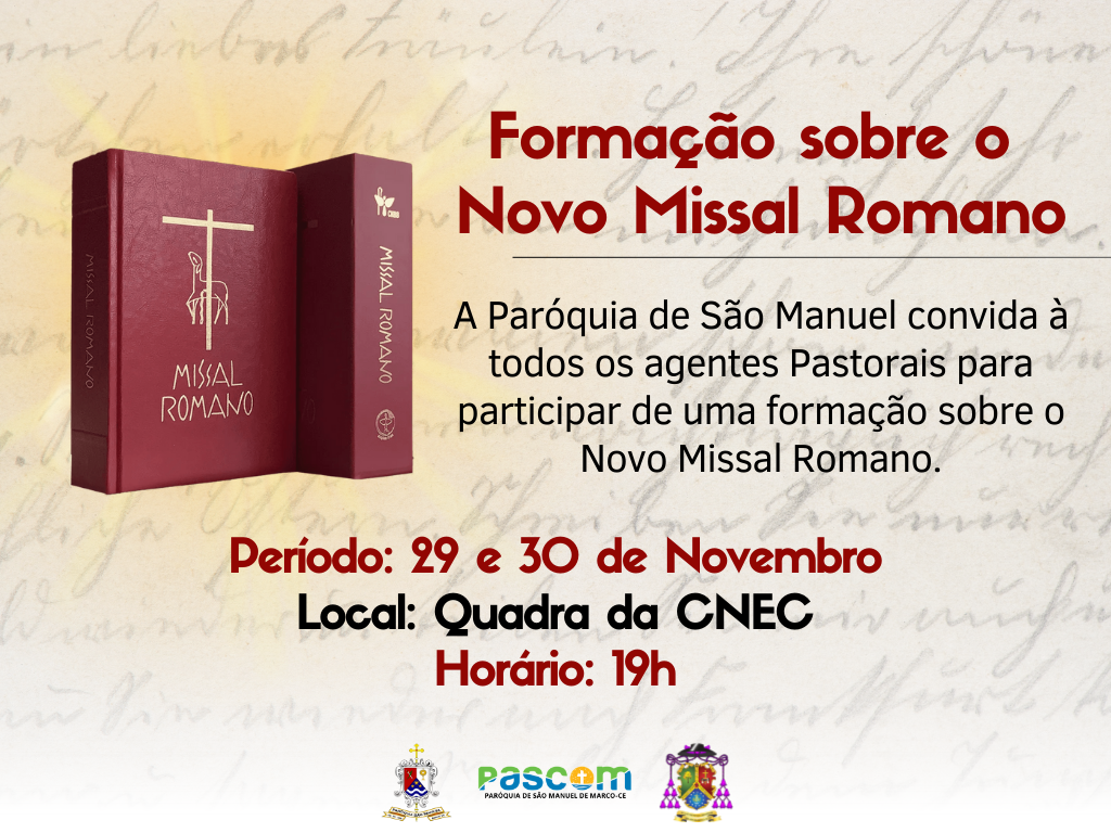 Formação sobre o Novo Missal Romano. Créditos: Paróquia de São Manuel