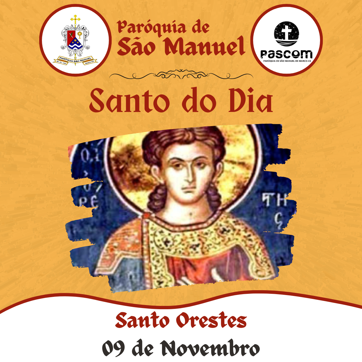 Santo Orestes. Créditos: Paróquia de São Manuel