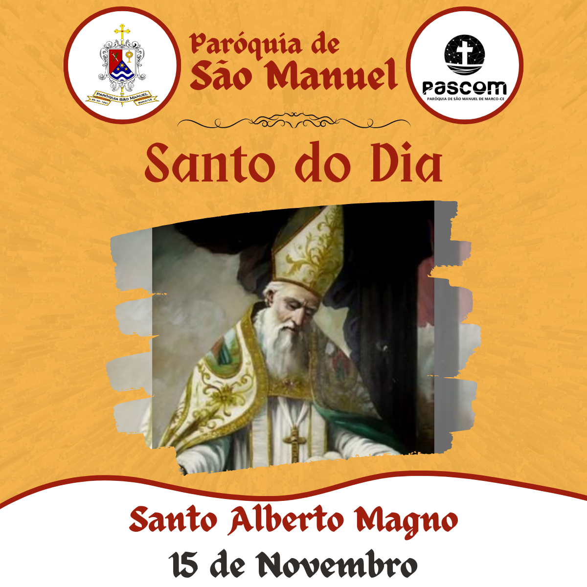 Santo Alberto Magno. Créditos: Paróquia de São Manuel