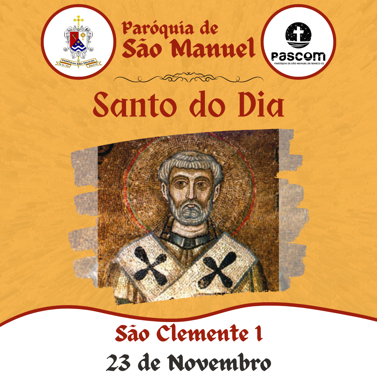 São Clemente I. Créditos: Paróquia de São Manuel