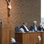 dom Rino Fisichella dando a palavra no Encontro Nacional de preparação para o jubileu 2025. Créditos: CNBB
