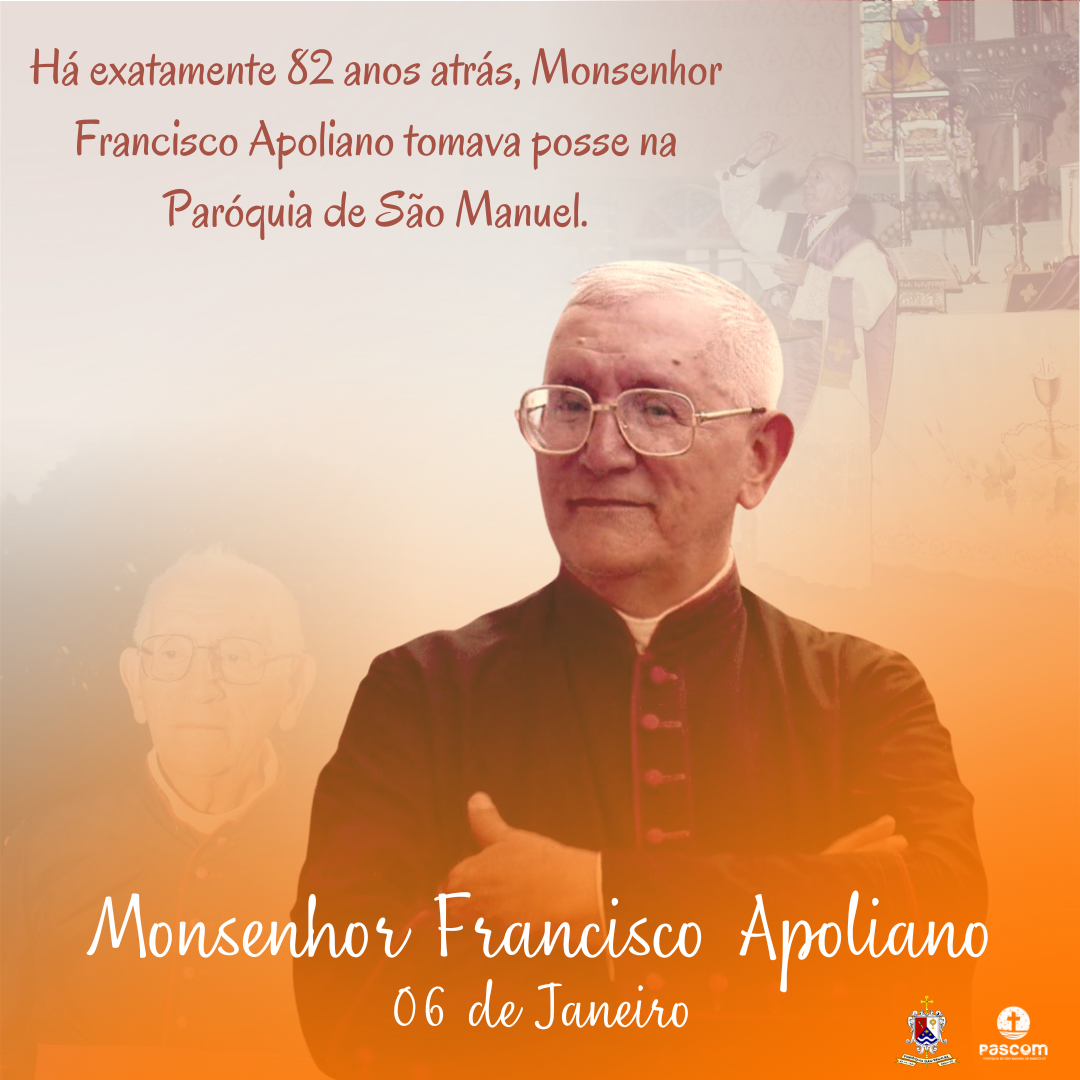 Mons. Francisco Apoliano. Créditos: Paróquia de São Manuel