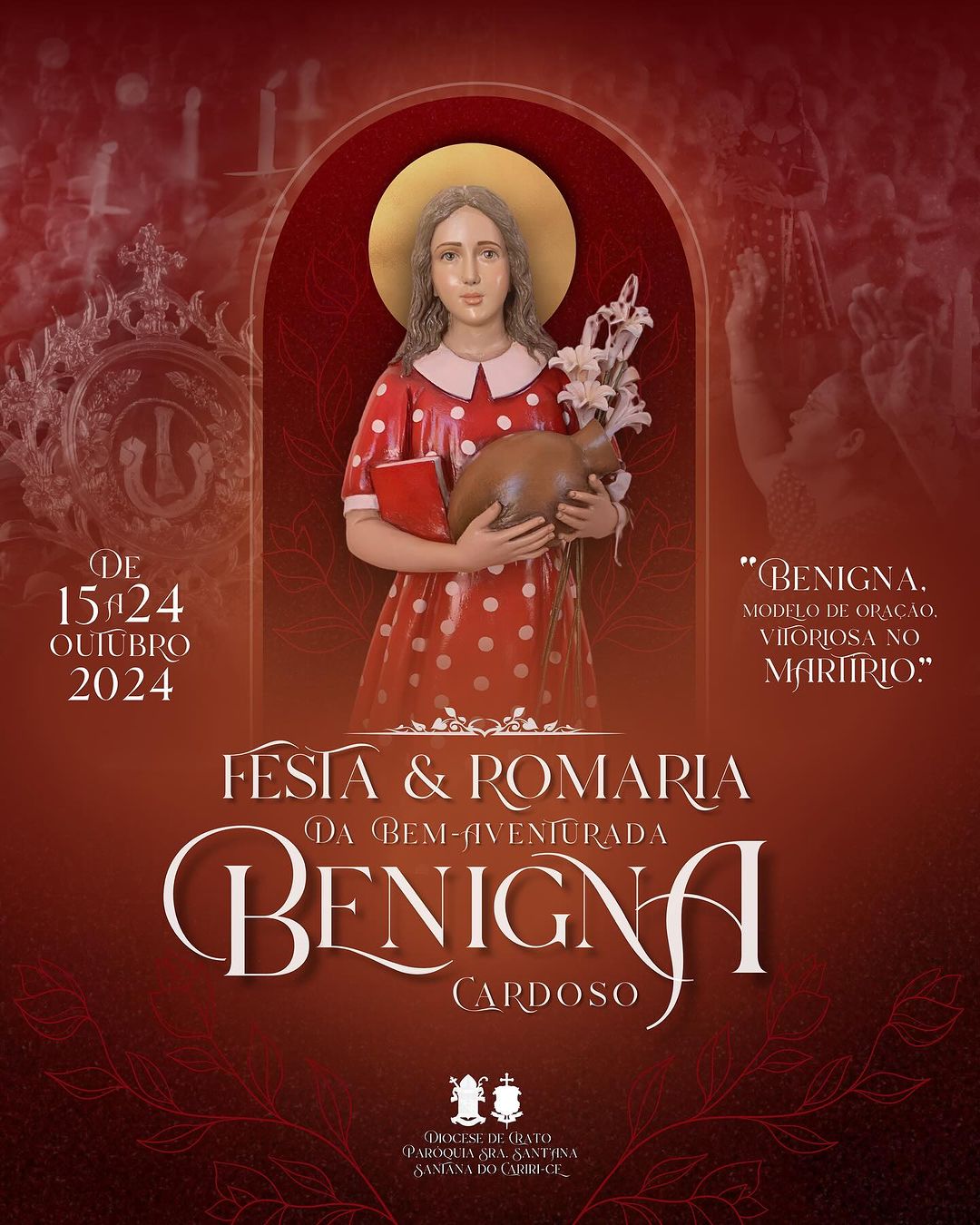 Festa e Romaria da Beata Benigna Cardoso. Créditos: Instagram Oficial Mártir Benigna