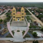 Vista aérea do Santuário Sagrado Coração de Jesus. Créditos: Paróquia de São Manuel
