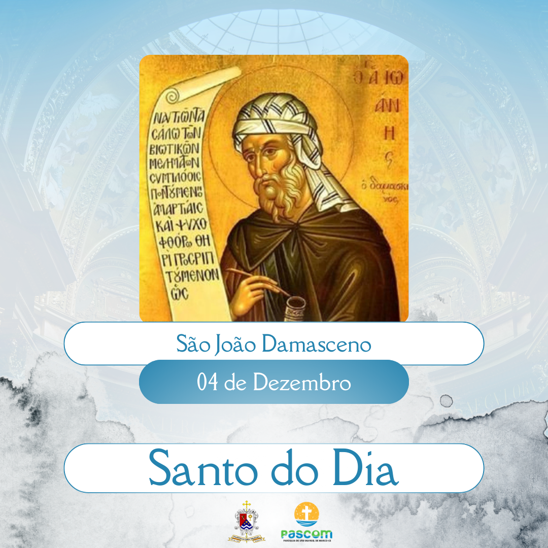 São João Damasceno. Créditos: Paróquia de São Manuel