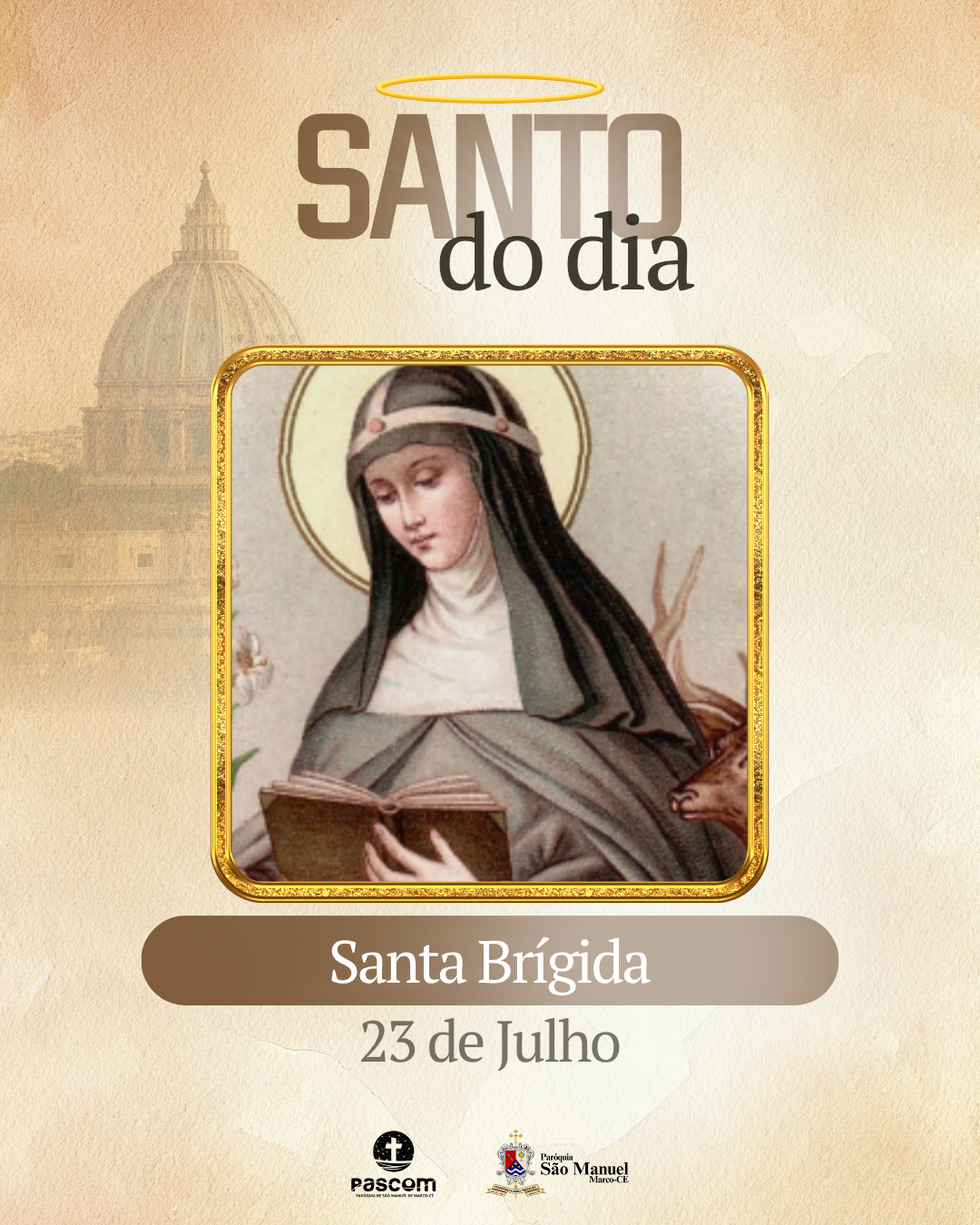 Santa Brígida. Créditos: Paróquia de São Manuel