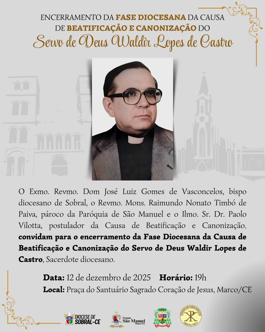 Encerramento da Fase Diocesana da Causa de Beatificação do Servo de Deus Waldir Lopes de Castro. Créditos: Paróquia de São Manuel