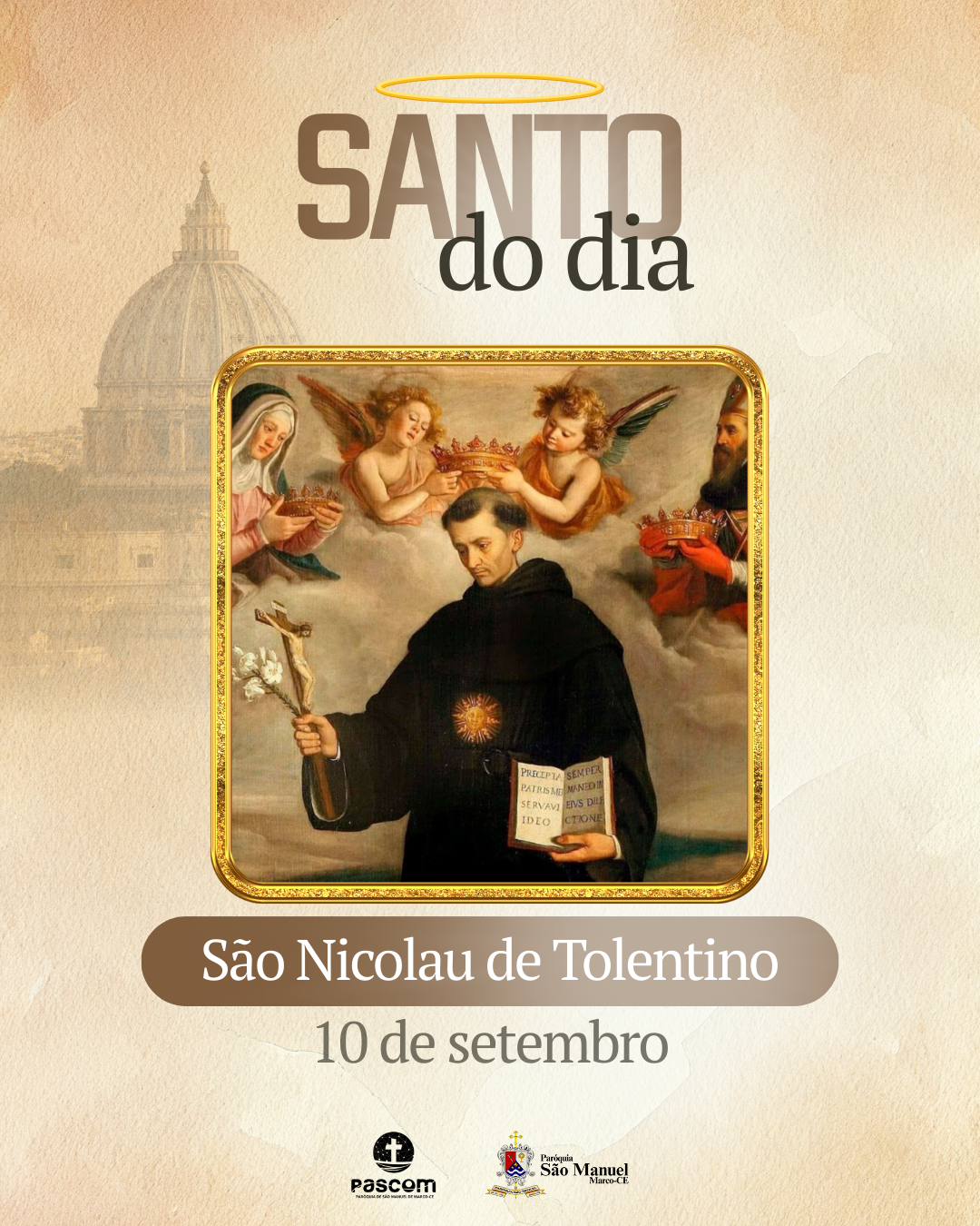 São Nicolau de Tolentino. Créditos: Paróquia de São Manuel