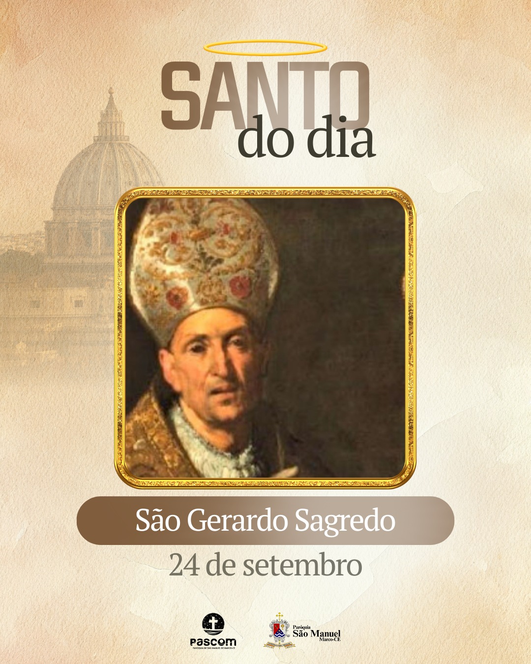 São Gerardo Sagredo. Créditos: Paróquia de São Manuel