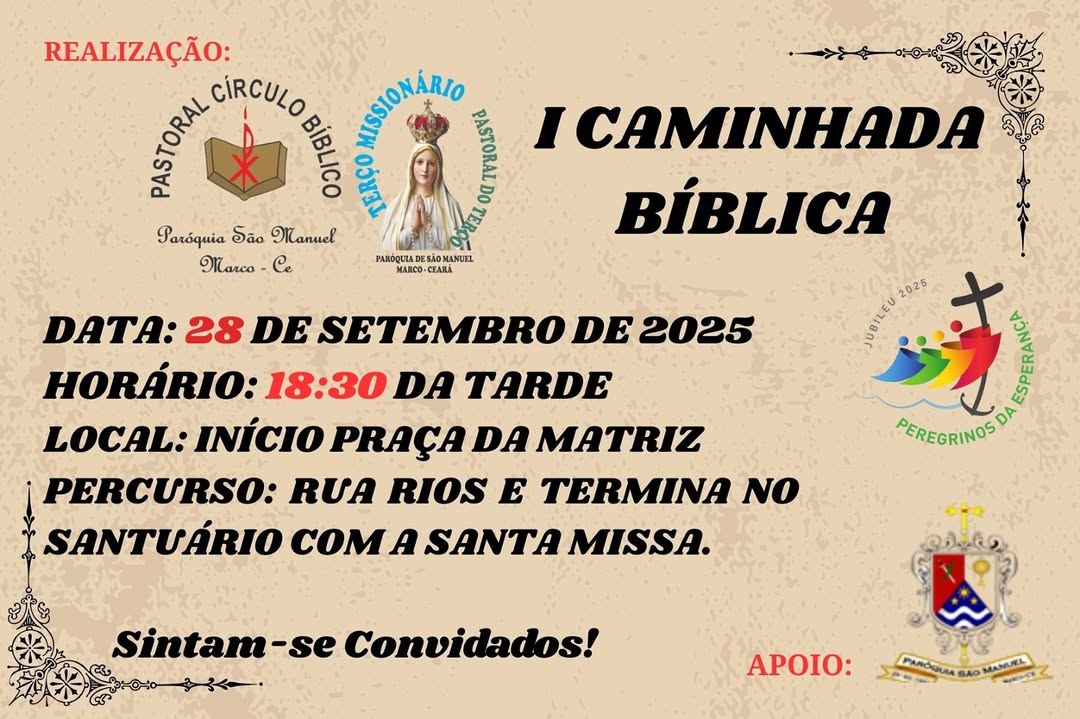 I Caminhada Bíblica na Paróquia de São Manuel. Créditos: Paróquia de São Manuel