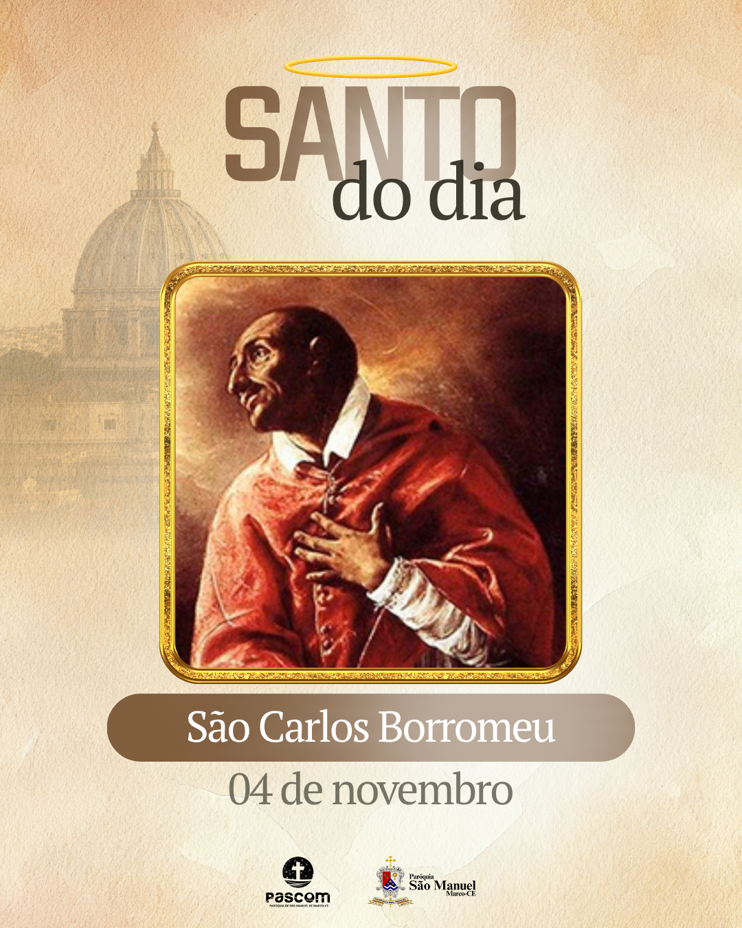 São Carlos Borromeu. Créditos: Paróquia de São Manuel