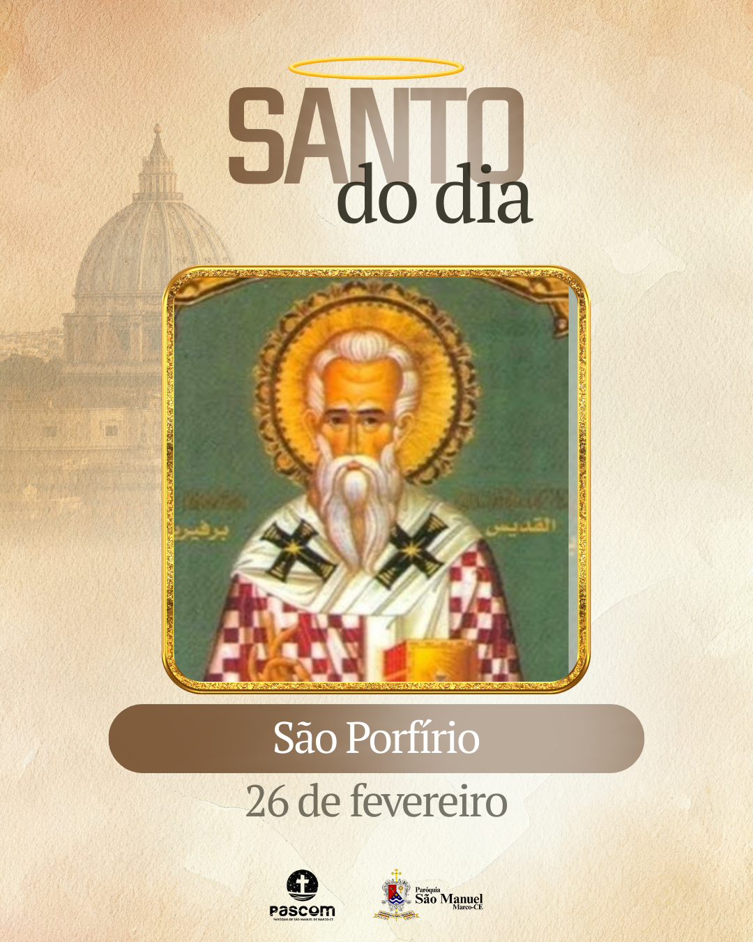 São Porfírio. Créditos: Paróquia de São Manuel