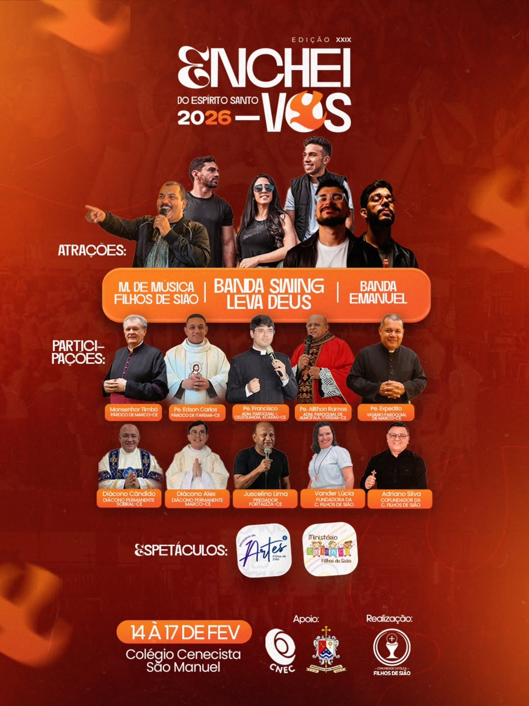 XXIX Enchei-Vos do Espírito Santo. Créditos: Comunidade Filhos de Sião