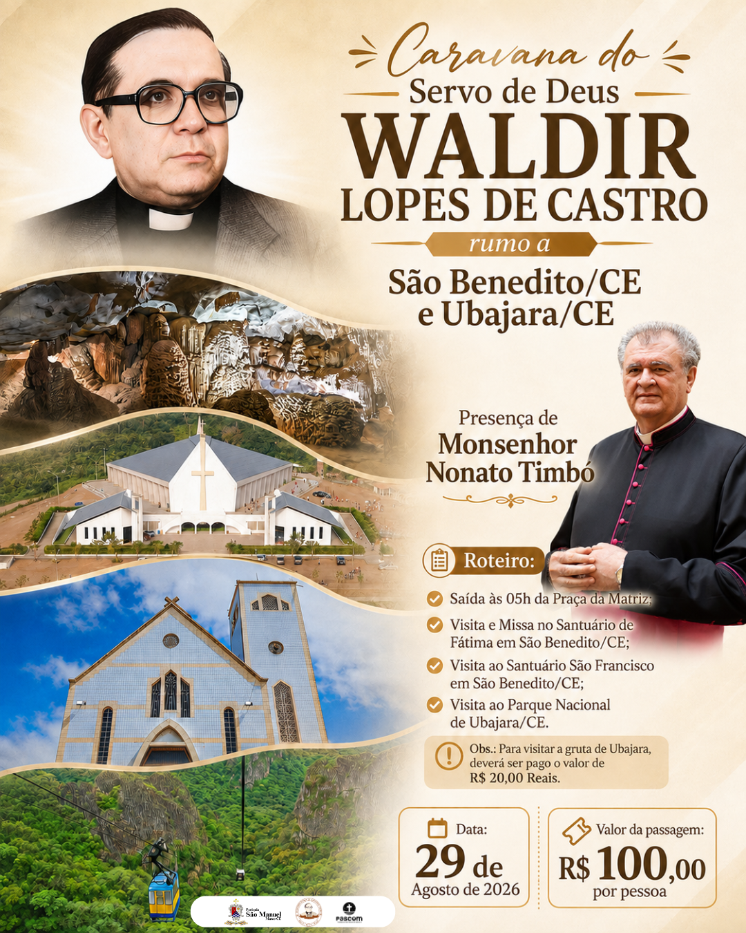 Caravana do Servo de Deus Waldir Lopes de Castro. Créditos: Paróquia São Manuel