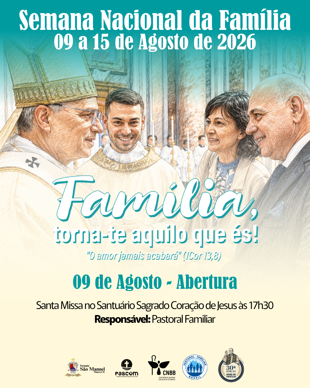 Semana Nacional da Família 2026. Créditos: Paróquia de São Manuel
